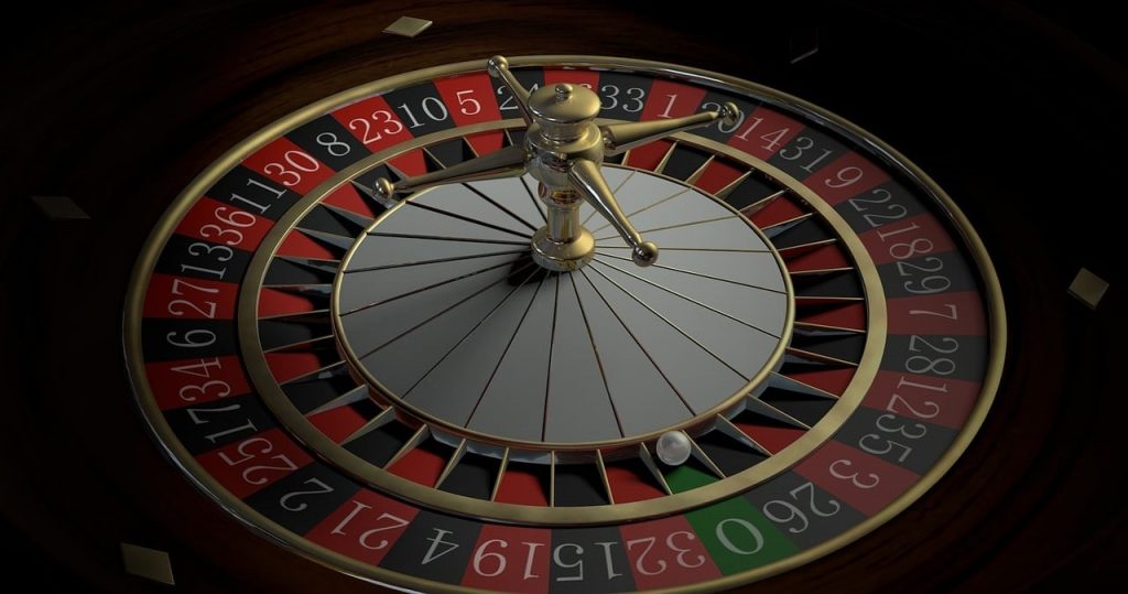 A roulette wheel